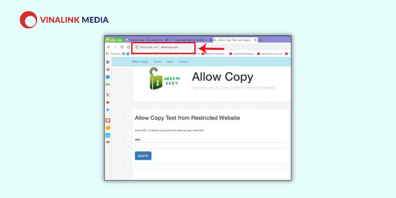 Cách copy chữ trên web bị chặn trên tất cả trình duyệt